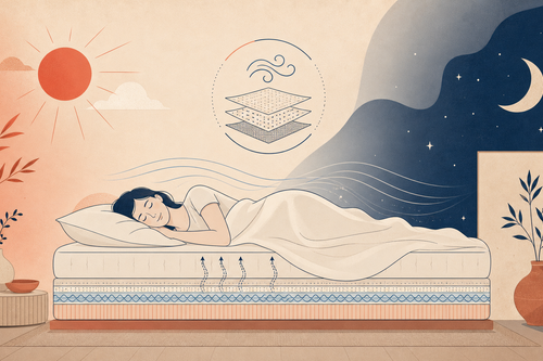 Illustration d'un confort de sommeil plus frais et respirant