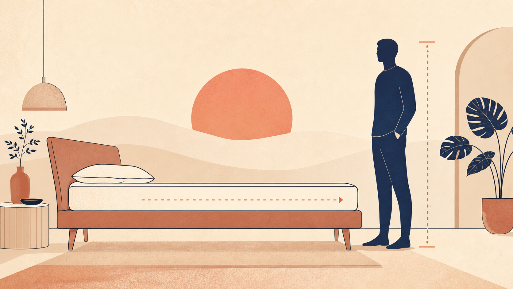 Illustration du choix d'un matelas pour une personne de grande taille