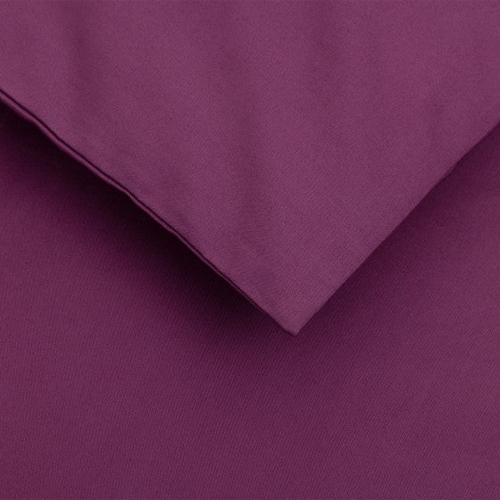 Housse de couette Percale Aubergine
