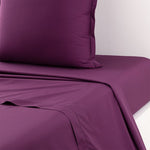 Drap plat Percale Aubergine