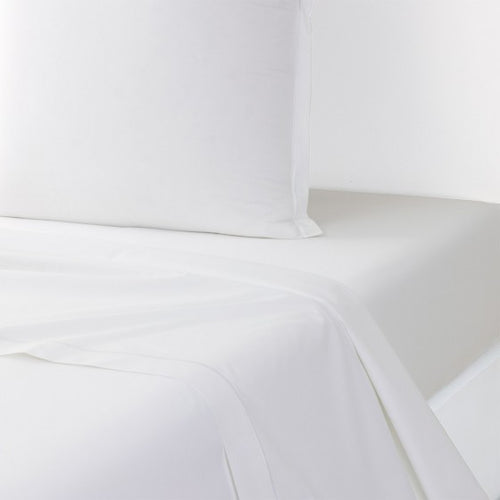 Drap plat Percale Blanc