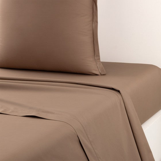 Drap plat Percale Taupe