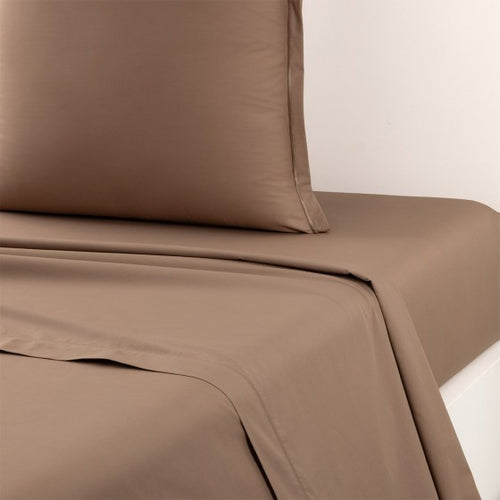 Drap plat Percale Taupe