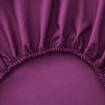 Drap housse Percale Aubergine 35
