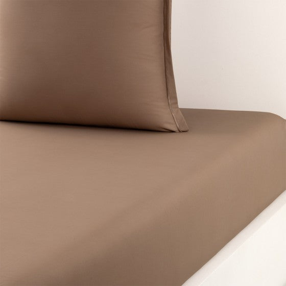 Drap housse Percale Taupe
