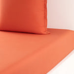 Drap housse Percale Mandarine 35