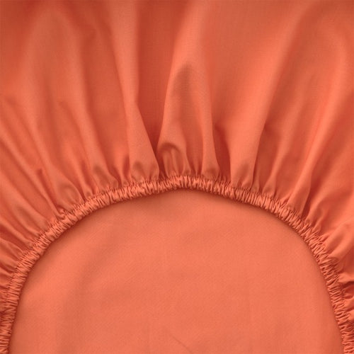 Drap housse Percale Mandarine