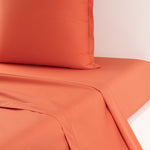 Drap plat Percale Mandarine