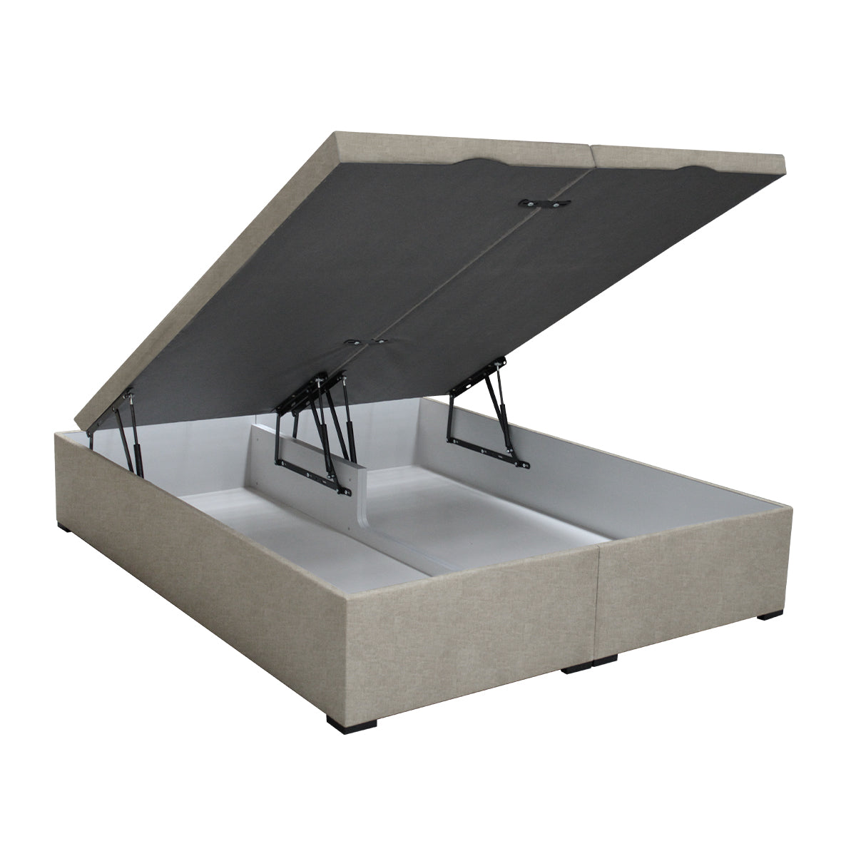 Sommier coffre Alcove Lattes actives - Beige