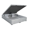 Sommier coffre Alcove Lattes actives - Gris