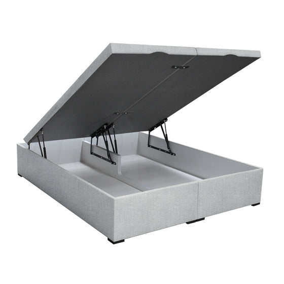 Sommier coffre Alcove Lattes actives - Gris