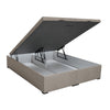 Sommier coffre Alcove Lattes actives - Taupe