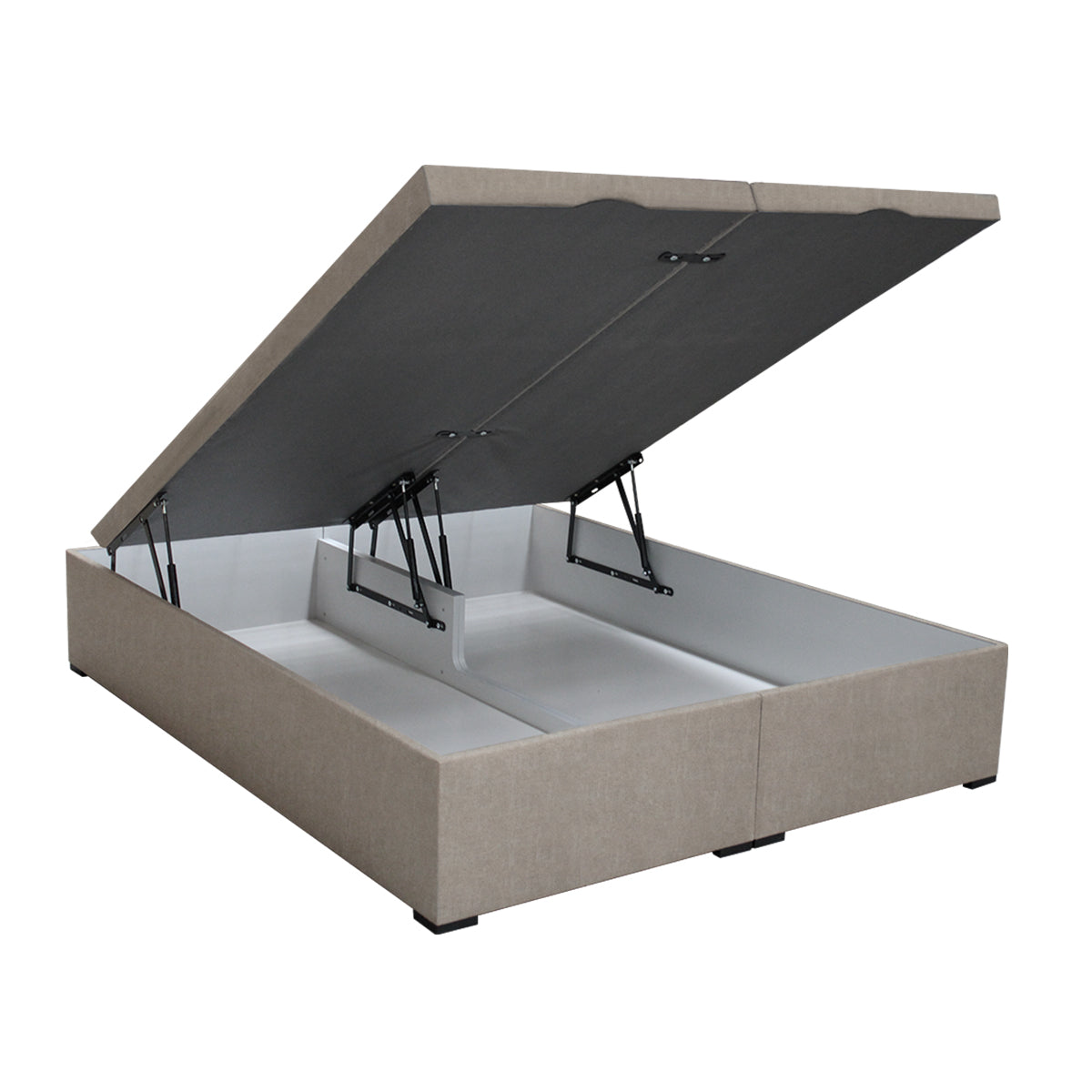 Sommier coffre Alcove Lattes actives - Taupe