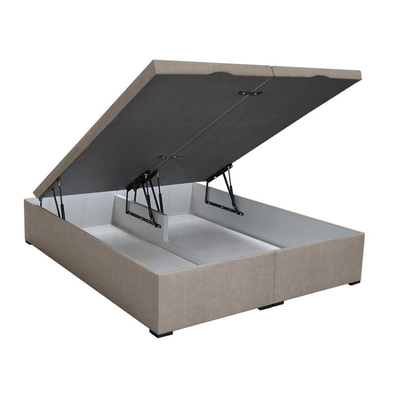 Sommier coffre Alcove Lattes actives - Taupe