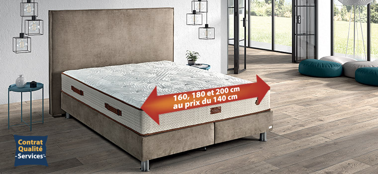 remise réduction promotion lit matelas sommier grandes largeurs pas cher MAISON de la LITERIE 2020